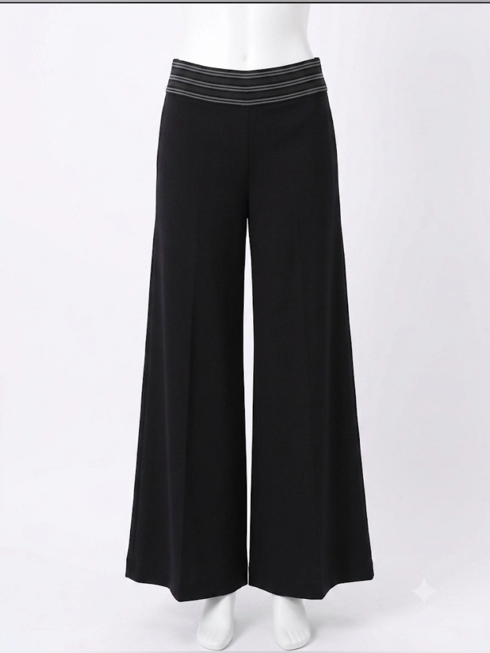 Escada dark blue virgin wool flare pants size 10